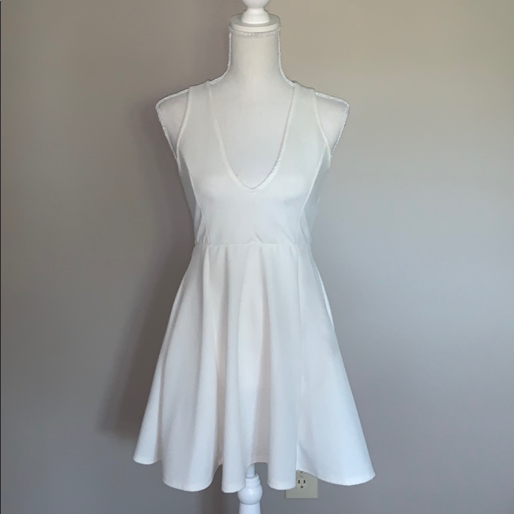 White mini dress